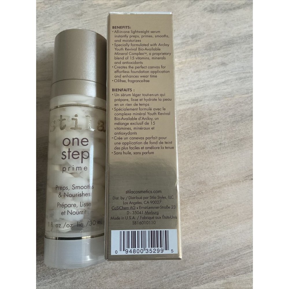 Stila One Step Prime Preps, Smooths & Nourishes New In Box 1 fl oz Each - Picture 3 of 3